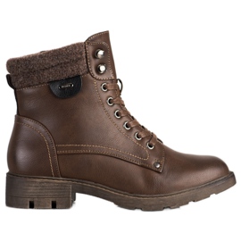 SHELOVET Bottes chaudes à lacets brun