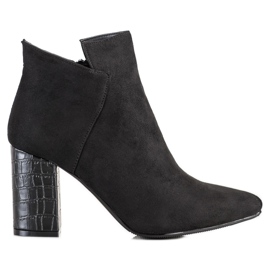 Vinceza Bottes à talons à imprimé serpent noir
