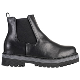 SHELOVET Bottes sur la plate-forme noir