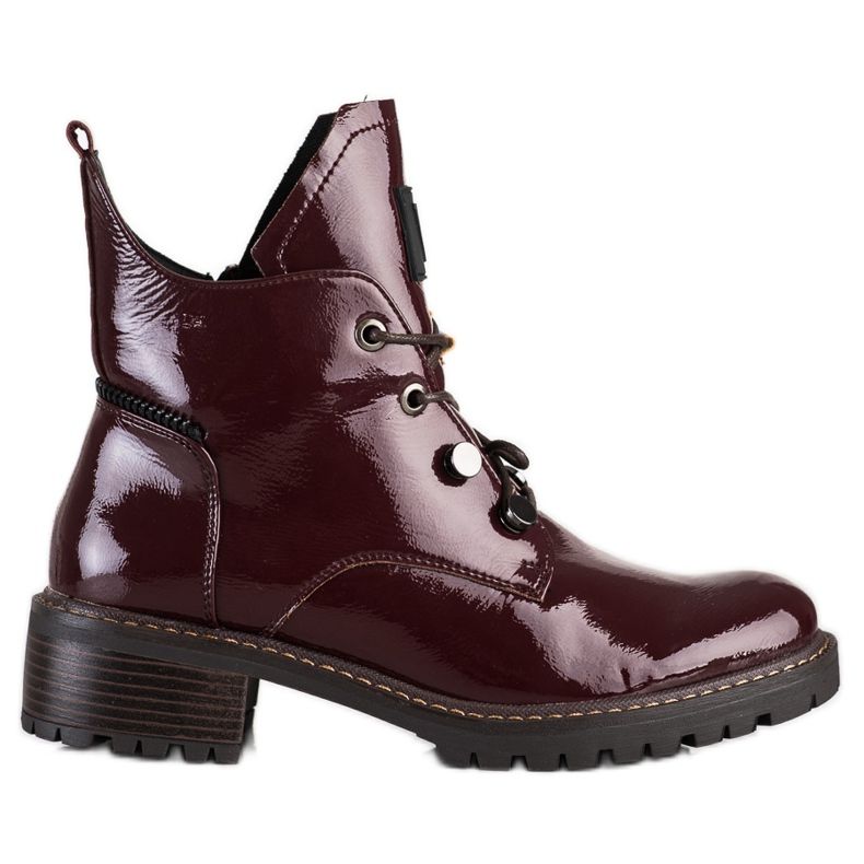 Bottes confortables VINCEZA bordeaux rouge