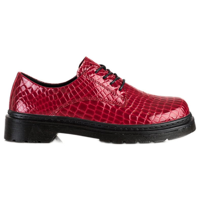 Filippo Chaussures en cuir à imprimé serpent rouge
