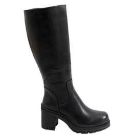Bottines noires à talon 8998-15 Noir