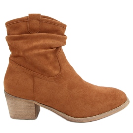 Bottines à talons camel Z1165 Camel brun