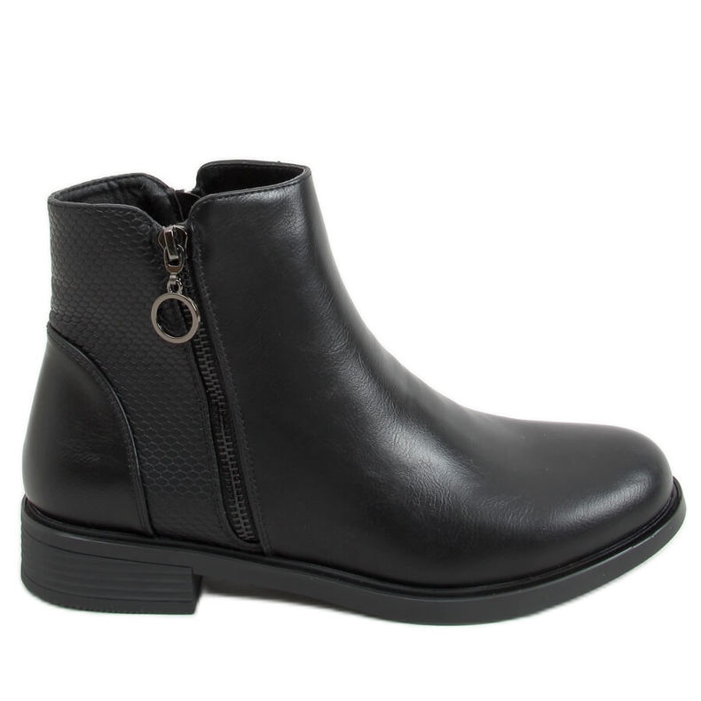 Bottines plates noires femme MR-13 Noir le noir