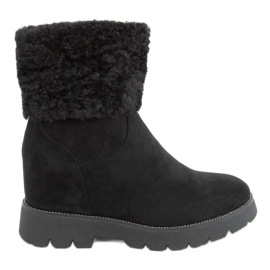 Bottes sur un coin caché noir KL-711 Black le noir