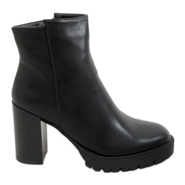 Noir CH19153 Bottines compensées noires à talons hauts le noir