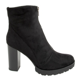Noir Bottines à talons larges noir 688-A40 Noir le noir