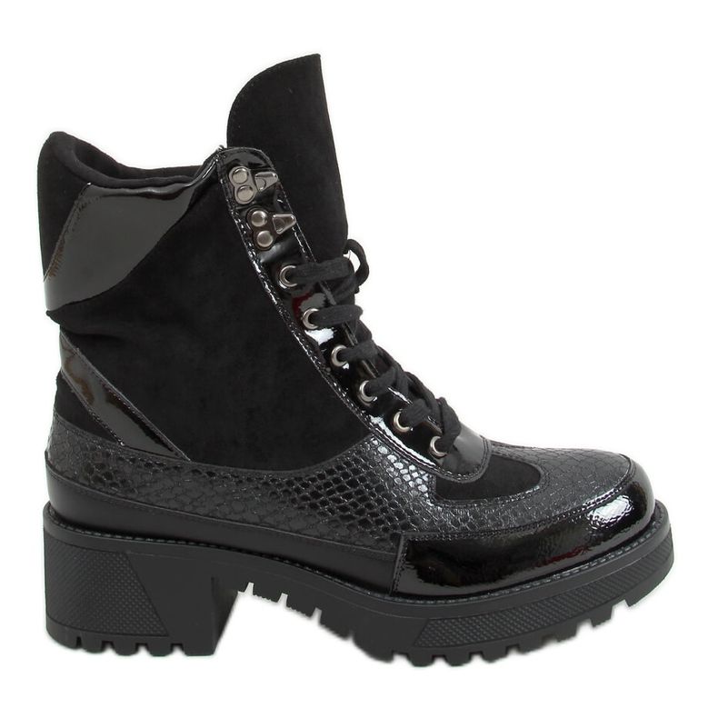 Boots sur semelle épaisse KL-757 Noir le noir