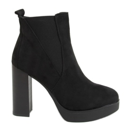 Bottines sur tige et plateforme noir 9568 Noir