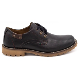 Olivier Chaussures homme bottines en cuir 812MP noir avec marron brun