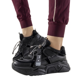 Baskets femme noires Temida