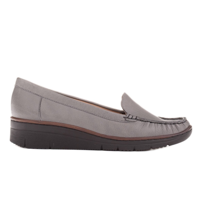 Radoskór Mocassins femme gris confortables pour un pied plus large