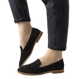 Mocassins noirs à talons plats Downtown le noir