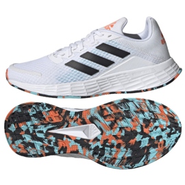 Adidas Duramo Sl K Jr GV9817 chaussures de course blanche le noir Adidas Duramo Sl K Jr GV9817 chaussures de course blanche le noir