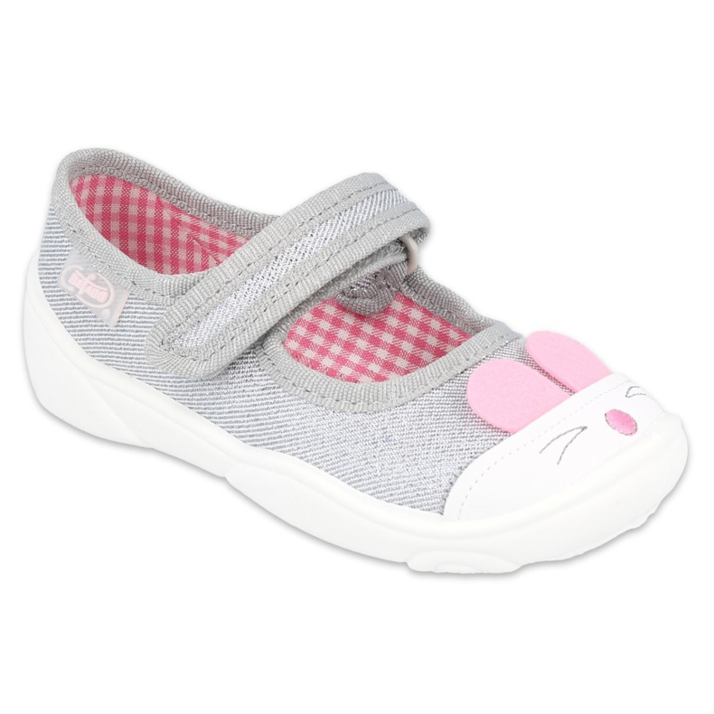 Chaussures enfant Befado 209P033 rose argent gris