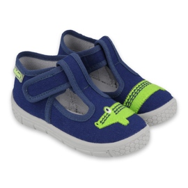 Chaussures enfant Befado 531P083 bleu marine vert