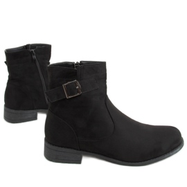 Bottines plates noires E2151 Noir le noir