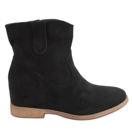 Noir RQ537 Bottes noires sur un coin caché le noir