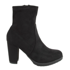Bottines noires à talons JDY62 Noir le noir