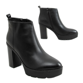 Noir 9551 Bottines compensées noires