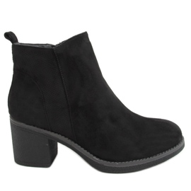 Bottines noires à talons 9B1003 Noir le noir
