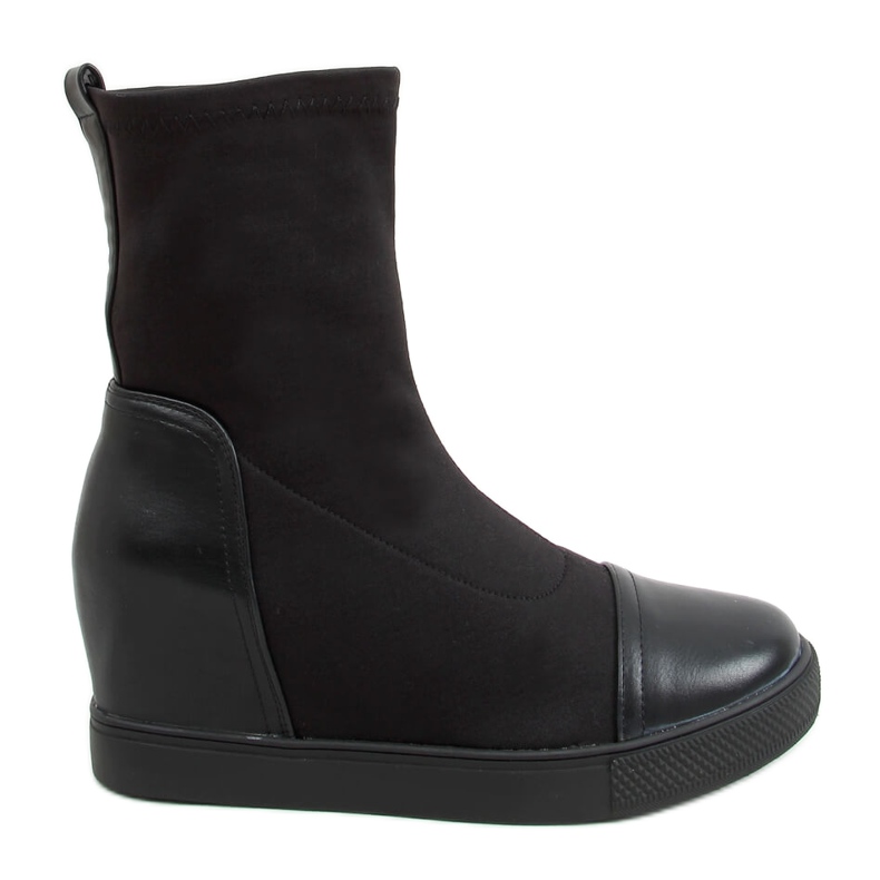 Bottines Sock compensées noires HQ887 Noir le noir