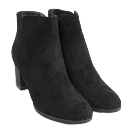 Bottines noires à talons KL-718 Noir
