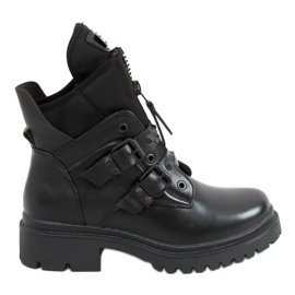 Bottes militaires noires YY6808 Noir