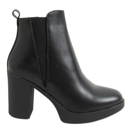 Bottines noires à talons hauts noir 6917 Noir le noir