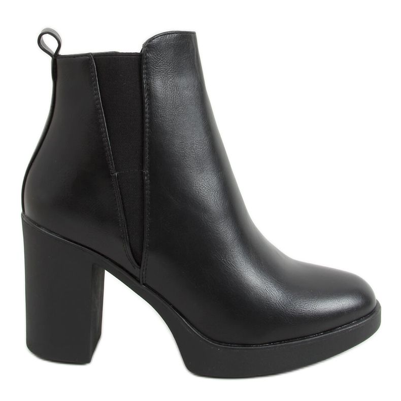 Bottines noires à talons hauts noir 6917 Noir le noir