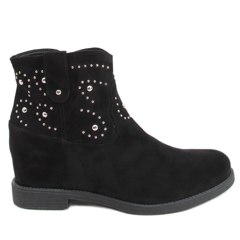 Bottes noires sur un talon compensé caché H12836-18 Noir le noir