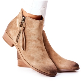 Vinceza Bottes Chaudes En Daim Femme Beige Janice