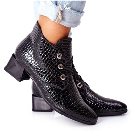 Vinceza Bottes noires à talons hauts Albeq