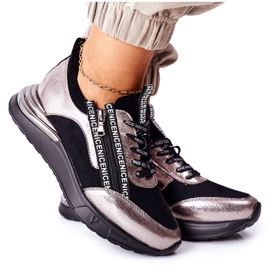 Vinceza Chaussures de sport pour femmes Sneakers Noir Aduan