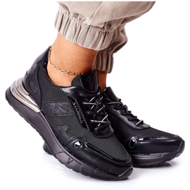 Vinceza Chaussures de sport pour femmes Baskets Noir Manitoba