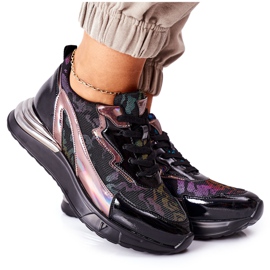 Vinceza Chaussures de sport pour femmes Sneakers Noir Multi Buckland
