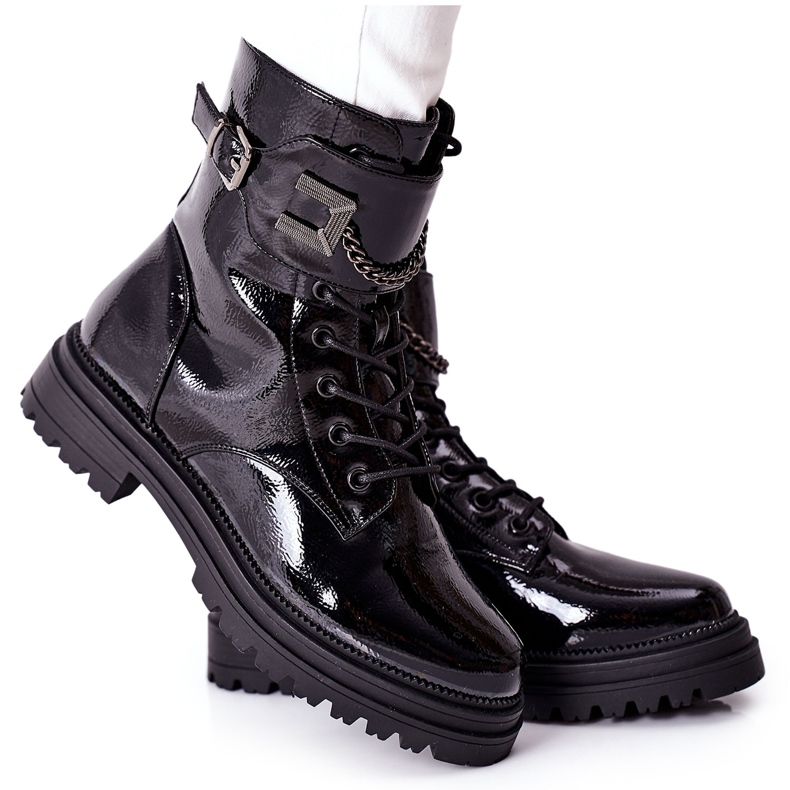 S.Barski Bottes Chaudes Femme Workers Black Vanquish le noir