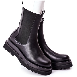 S.Barski Bottes Hautes Femme Jodhpur Noir Belive