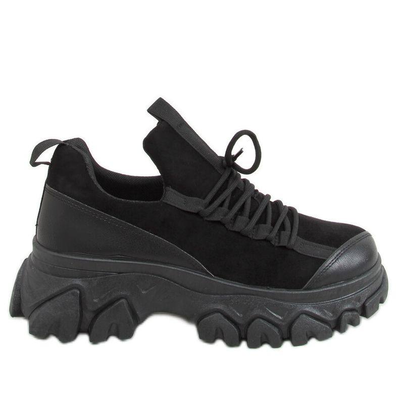 Noir NB520P Chaussures de sport noires à semelles hautes le noir