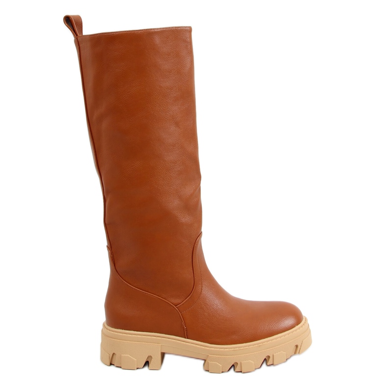 Bottes d'équitation à semelles épaisses QT21P Marron brun