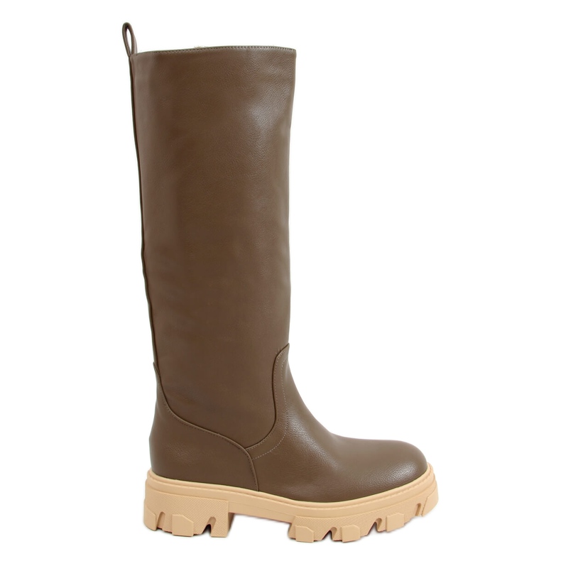 Bottes d'équitation à semelle épaisse QT21P Army Green kaki