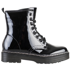 SHELOVET Bottes de travail noires avec fourrure