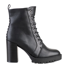 Lovery Bottines à lacets sur un poteau noir