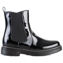 SHELOVET Bottines Laquées Avec Fourrure le noir SHELOVET Bottines Laquées Avec Fourrure le noir