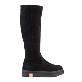 Seastar Bottes à plateforme en daim le noir