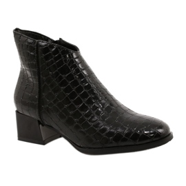 M.Daszyński Bottes zippées isolées Daszyński MR2130-8 noir le noir
