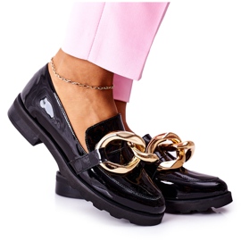 Chaussures en cuir Nicole Laqué Noir 2665