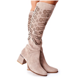 Lewski Shoes Boots Lewski Daim Ajourées Marron Romena brun
