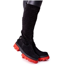 Lewski Shoes Bottes Cuir Femme Lewski Daim Noir 2866