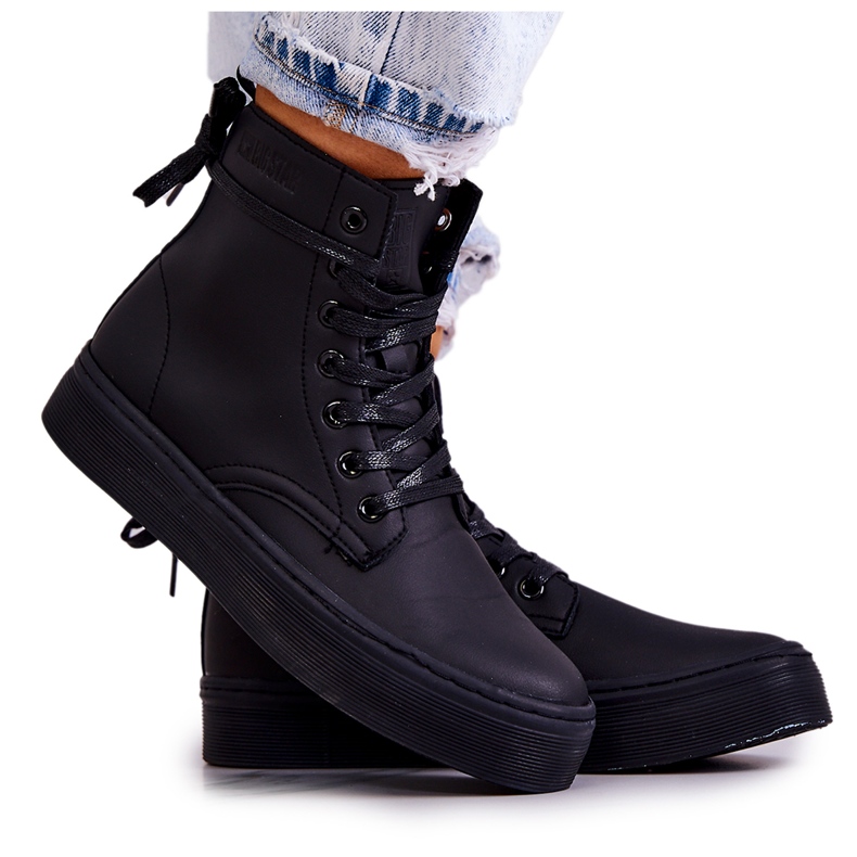 Baskets Hautes Femme Big Star II274096 Noir le noir